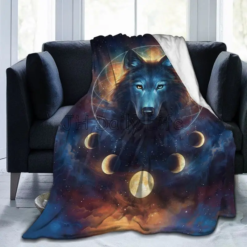 Cool Wolf Galaxy Moon Print Bl – обзор и цена Galaxy Home Textiles