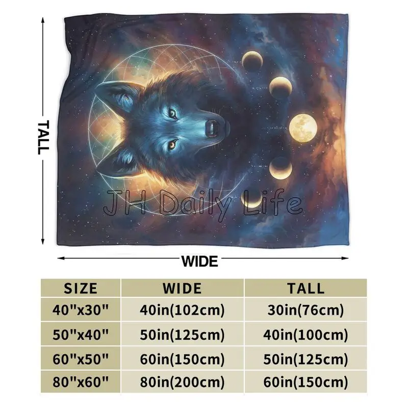 Cool Wolf Galaxy Moon Print Bl – обзор и цена Galaxy Home Textiles