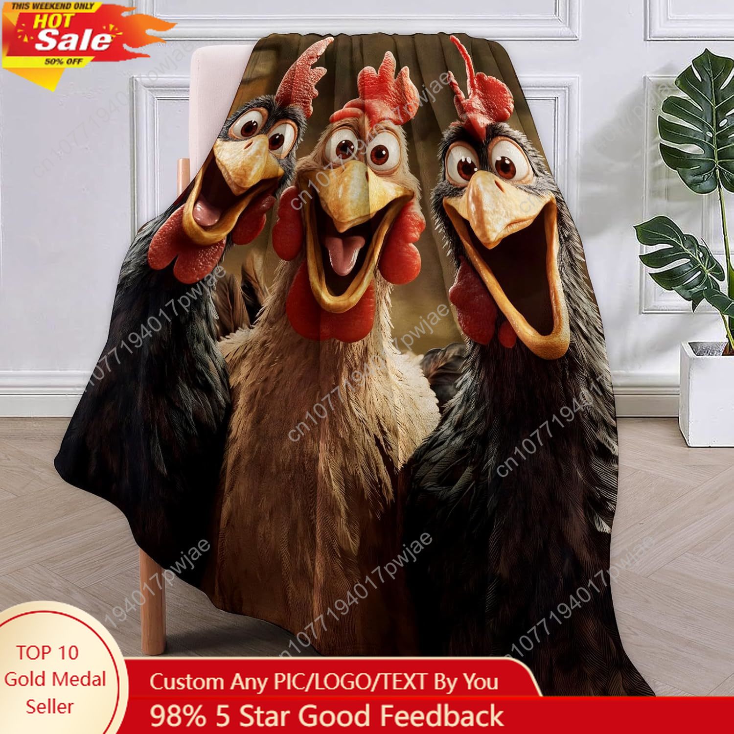 Chickens Blanket Gifts for Wom – обзор и цена Home Textiles & Furnishings