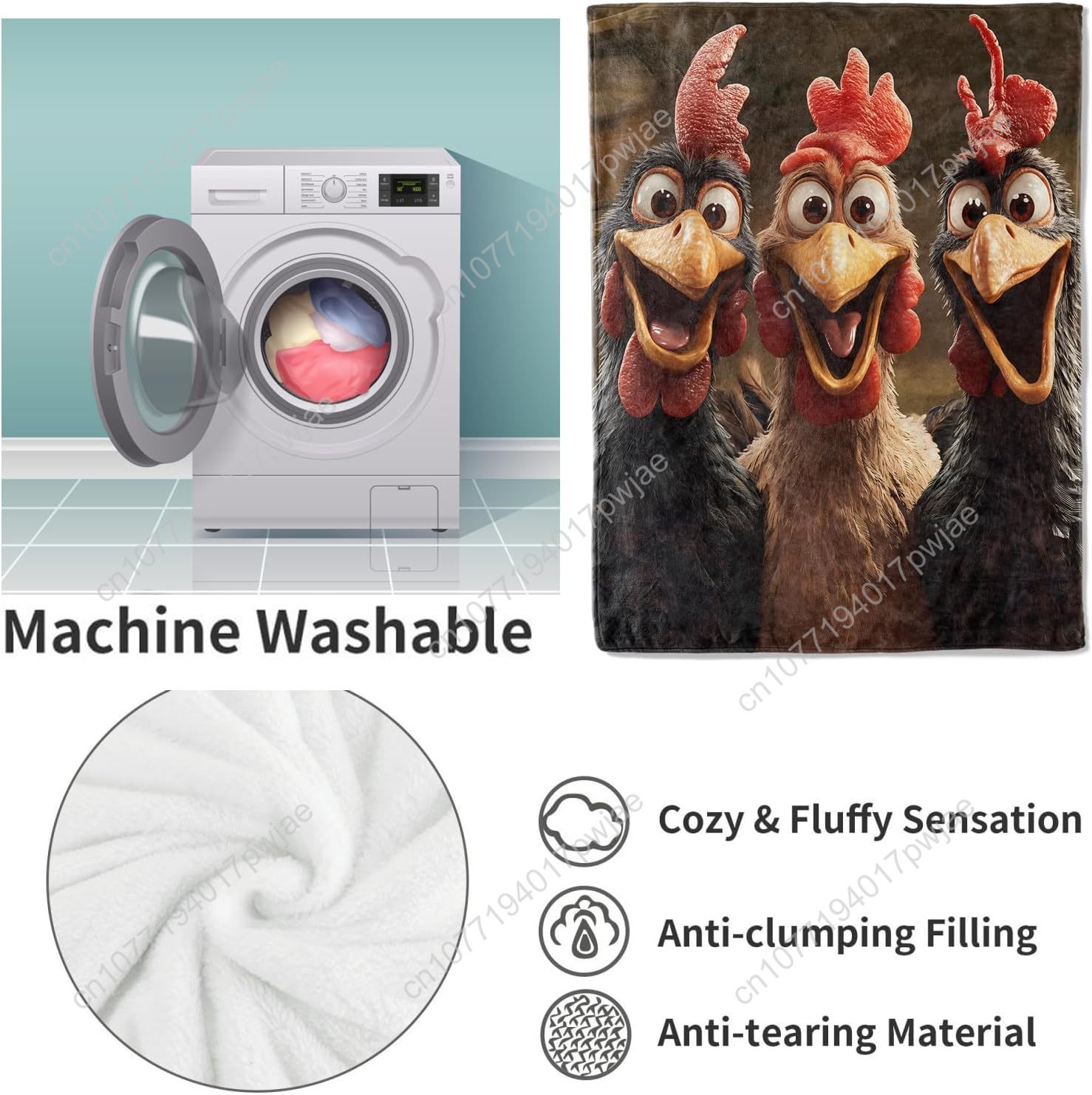 Chickens Blanket Gifts for Wom – обзор и цена Home Textiles & Furnishings