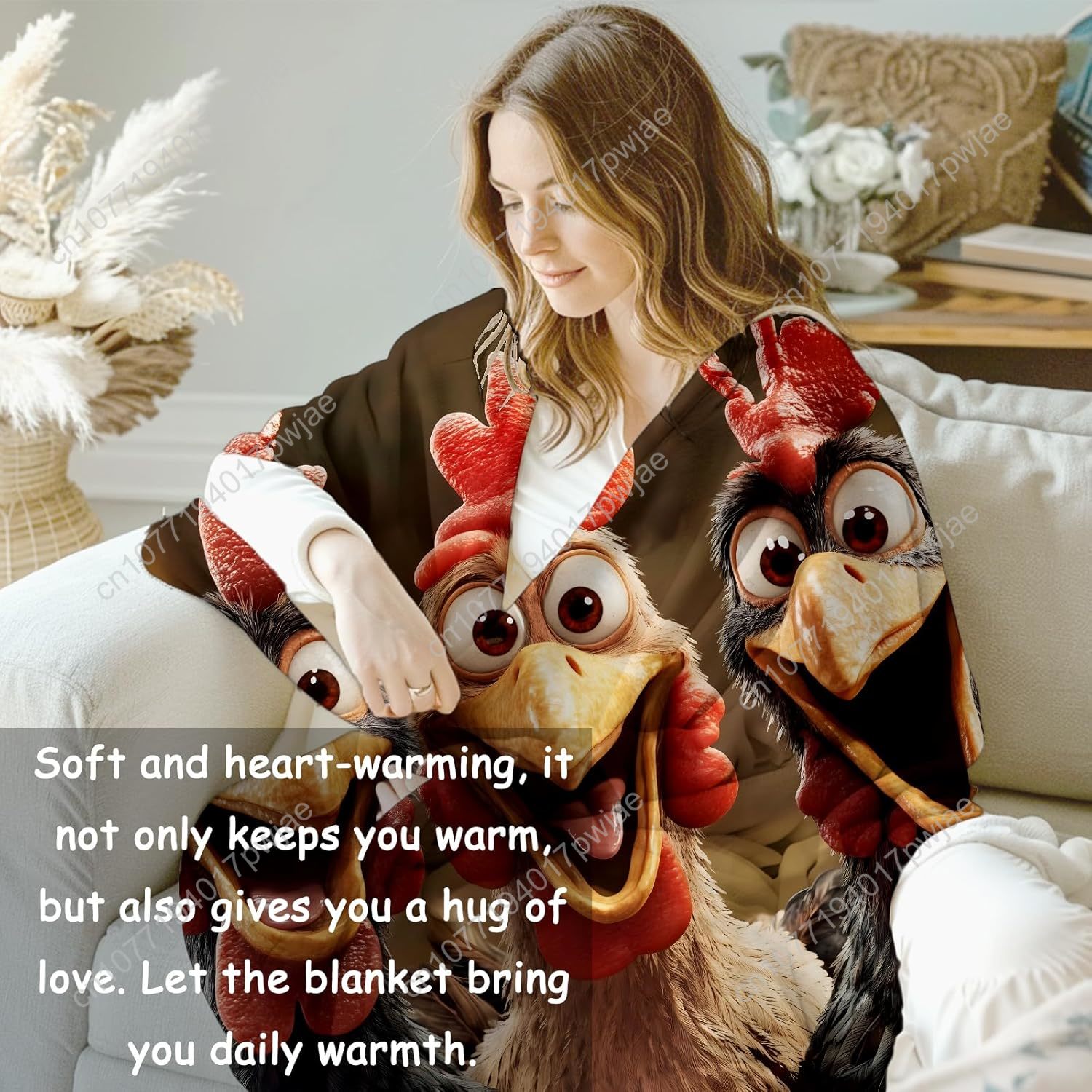 Chickens Blanket Gifts for Wom – обзор и цена Home Textiles & Furnishings
