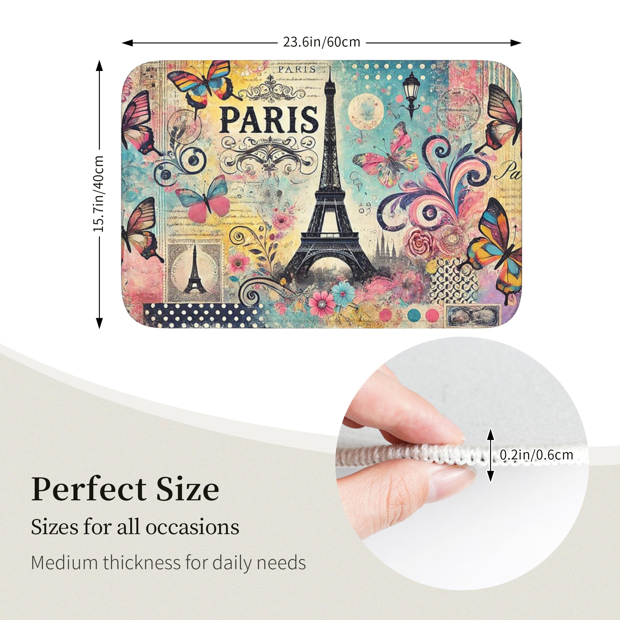 Paris Eiffel Tower art Doormat – обзор и цена Home Textiles Paris