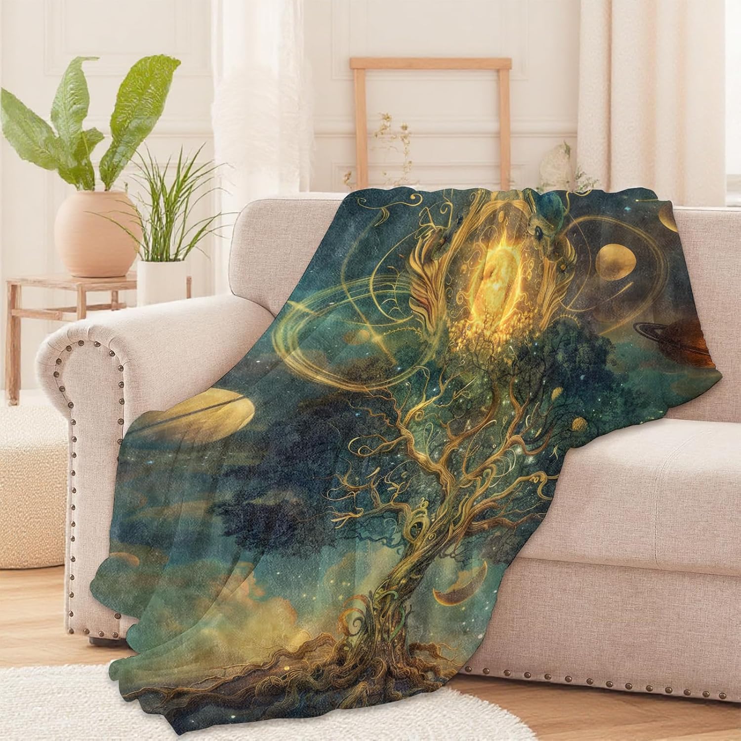 Cosmic tree blanket galaxy cel – обзор и цена Galaxy Home Textiles