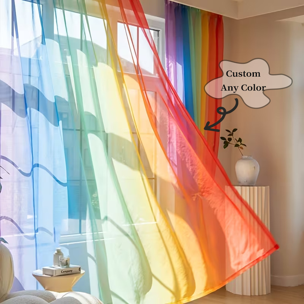 Custom 2D Flat 2pcs Sheer Curt – обзор и цена Home Textiles & Furnishings