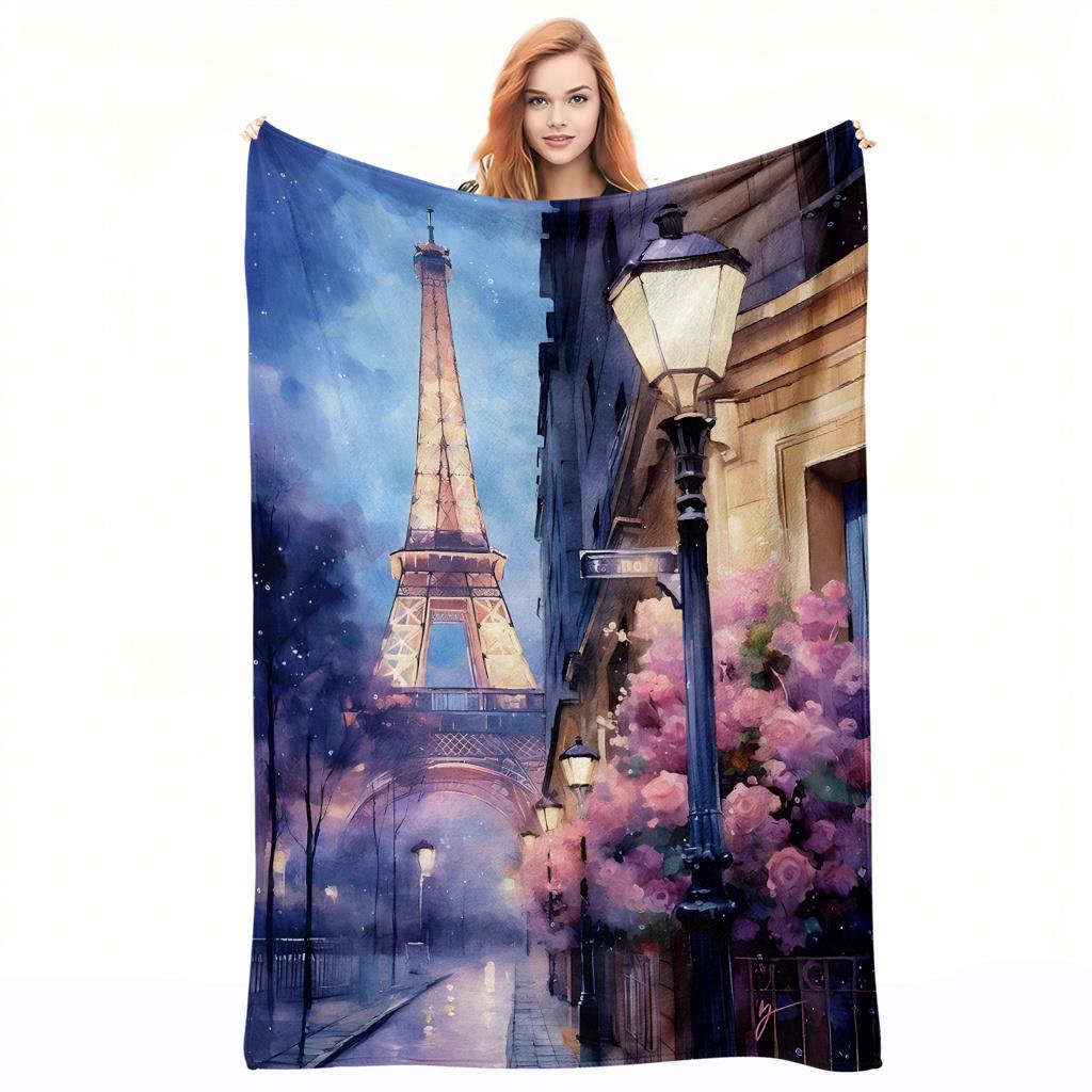 Paris Night Scene Pattern Flan – обзор и цена Home Textiles Paris
