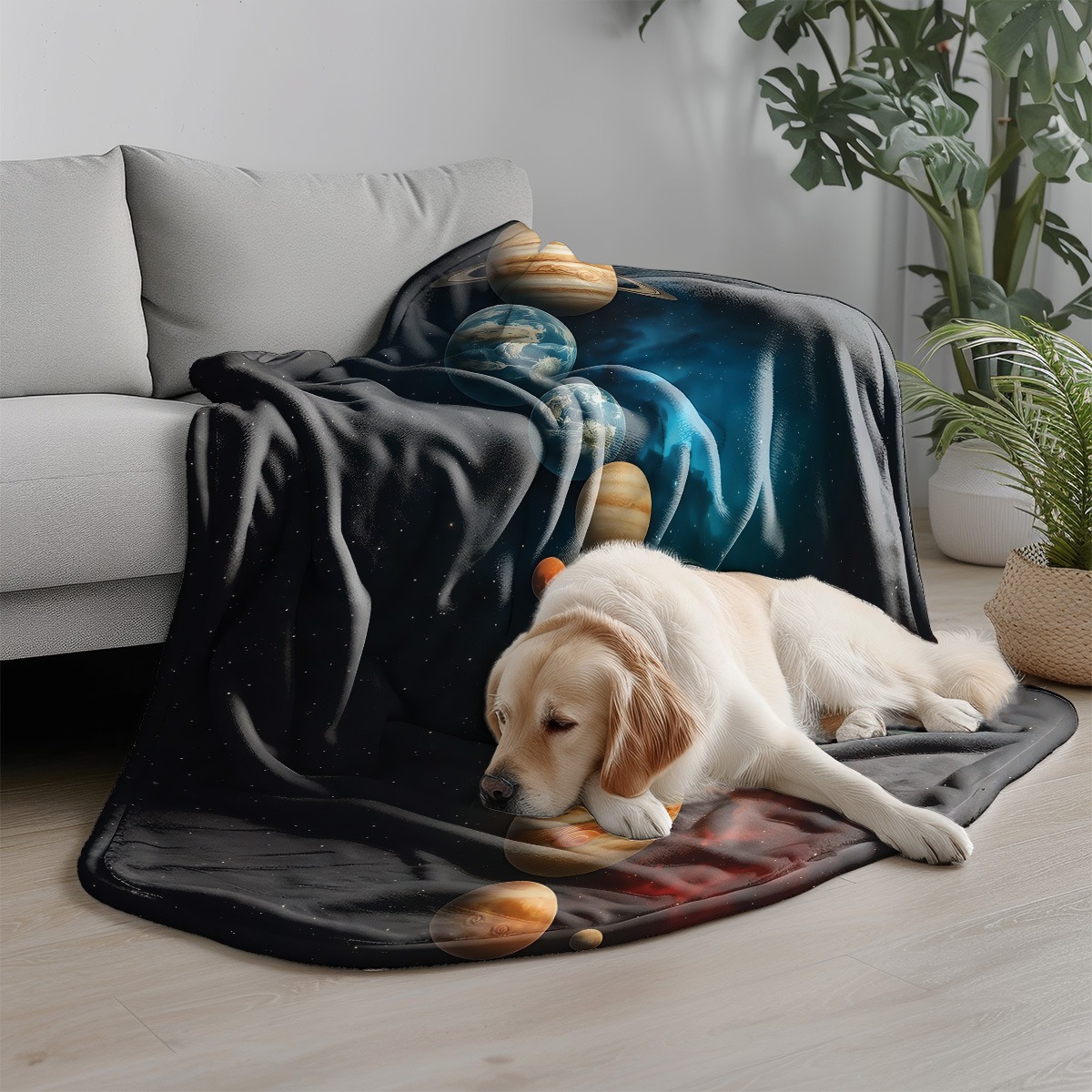 Galaxy Planets Pattern Flannel – обзор и цена Galaxy Home Textiles