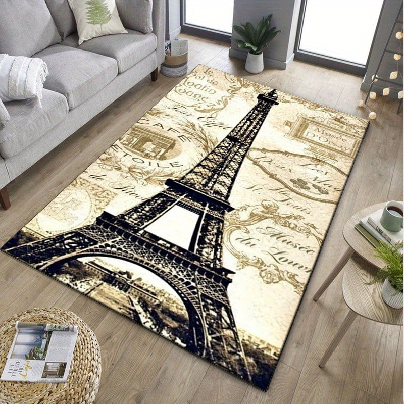 Eiffel Tower Paris Themed Rug  – обзор и цена Home Textiles Paris