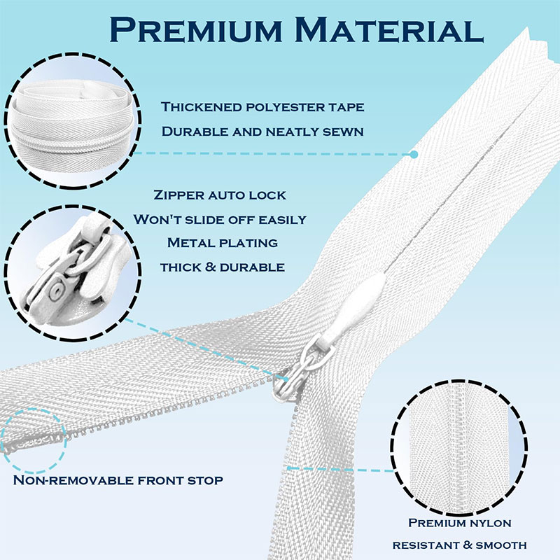 100pcs Invisible Zippers 28-60 – обзор и цена Home Textiles Sale