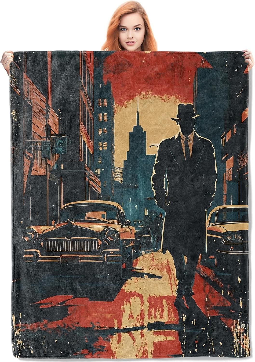 Noir Detective Blanket Gifts f – обзор и цена Home Textiles & Furnishings