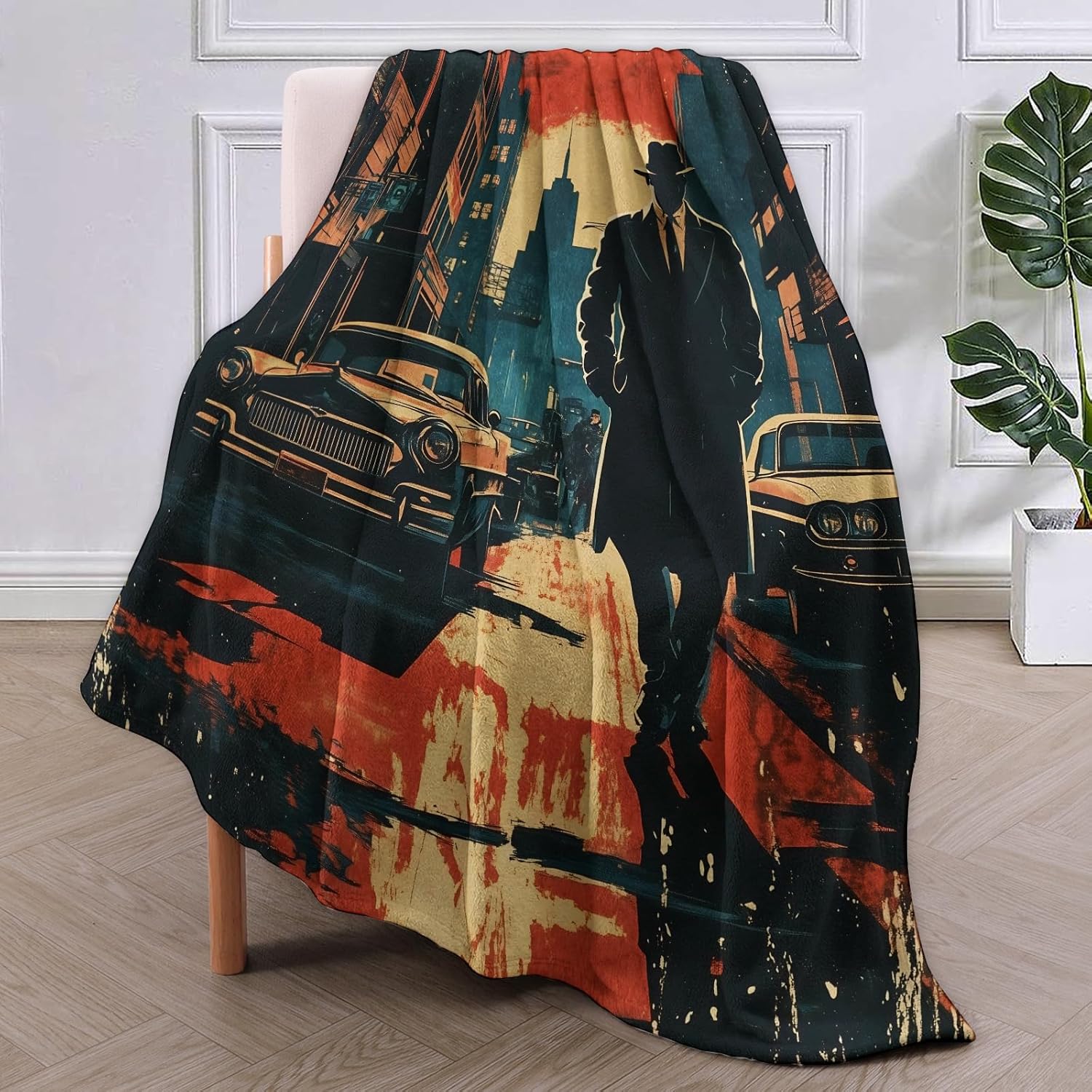 Noir Detective Blanket Gifts f – обзор и цена Home Textiles & Furnishings